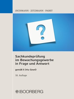 cover image of Sachkundeprüfung im Bewachungsgewerbe in Frage und Antwort